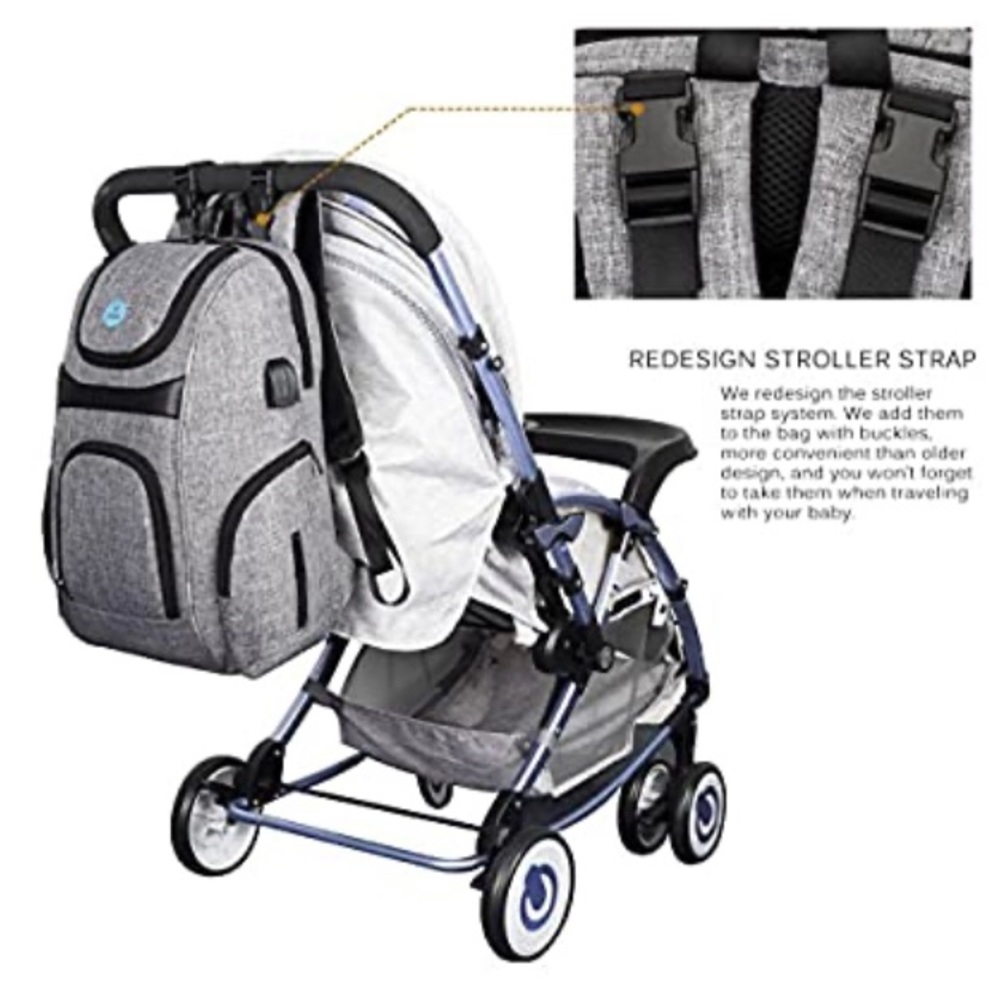 Diaper bag.  Changing station premium backpack.